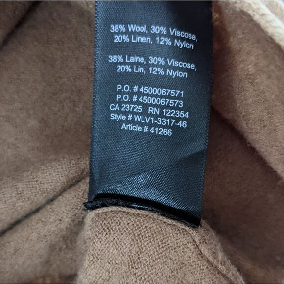 ARITZIA Babaton Erin Sweater on camel tan tone Small @B4 - Picture 8 of 11